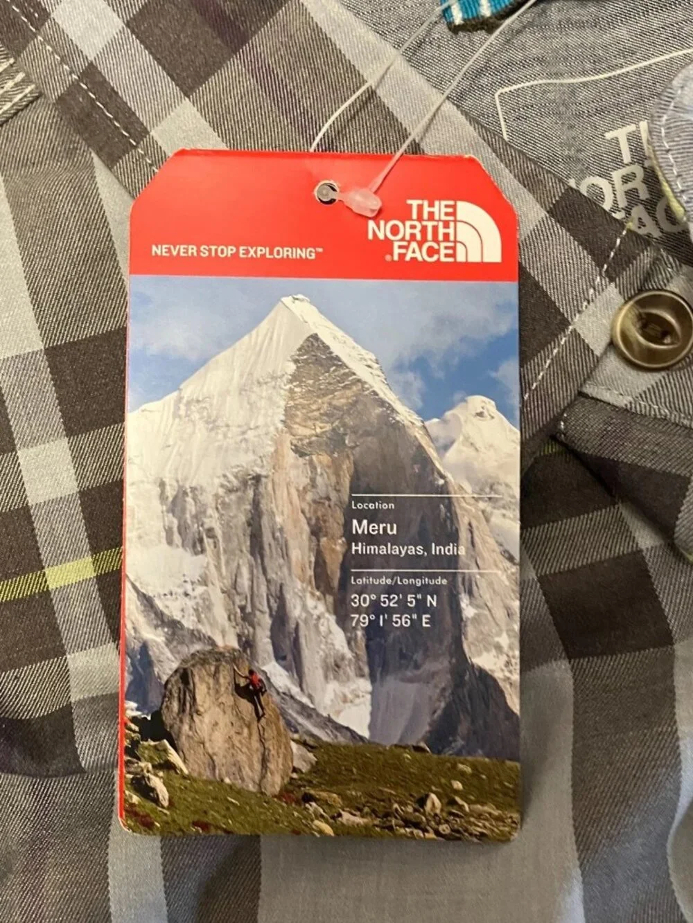 The North Face Boulder George Shirt Mens XXL Gray Plaid LS Button Up New